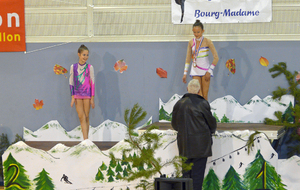 Podium régional de la catégorie individuelle critérium minime, Marie 1ère et Taméa 2ème sur 24 gymnastes engagées, les 16 et 17 novembre 2013 à BOURG MADAME.