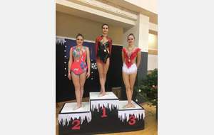 Anaëlle et Marie, respectivement 2ème et 3ème lors de la première compétition régionale  Occitanie  des individuelles de gymnastique rythmique les 16 et 17 décembre 2017 à TOULOUSE.