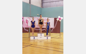 Ophélie KLIFA LEROUX et Marilou FILIPPA, 1ère et seconde lors du championnat départemental des individuelles en gymnastique rythmique de la catégorie NATIONALE C 14-15 ans, le 13 octobre 2019 à LA GRANDE MOTTE.